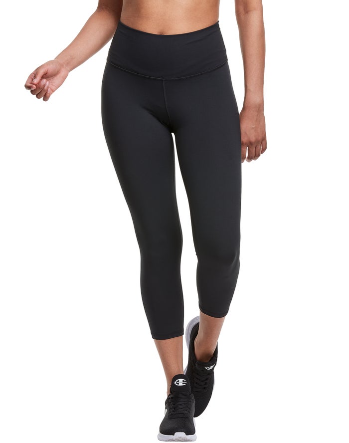 Champion Soft Touch Crop Legging Dames - Zwart - Belgie 6928TOHAD